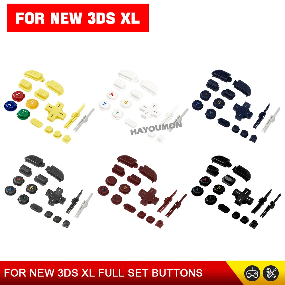 Gaming Console Buttons - NEW 3DS XL/LL用 ABXY D-Padボタン、修理用パーツ一式、LR ZL