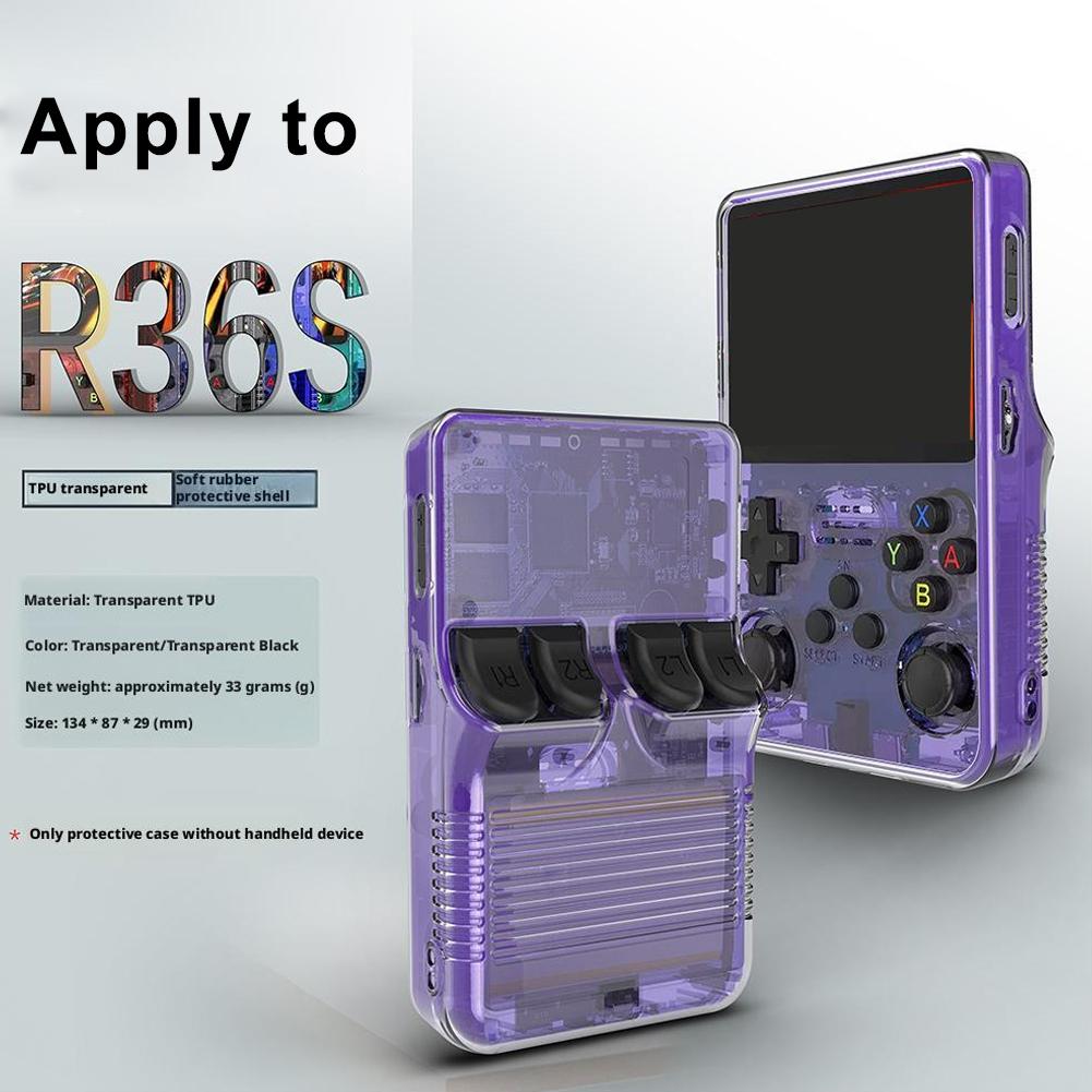 Gaming Console For Phone - R36S ハンドヘルドゲームコンソール保護カバーポータブルバック保護ケースゲームコンソールアクセサリー収納透明ケース