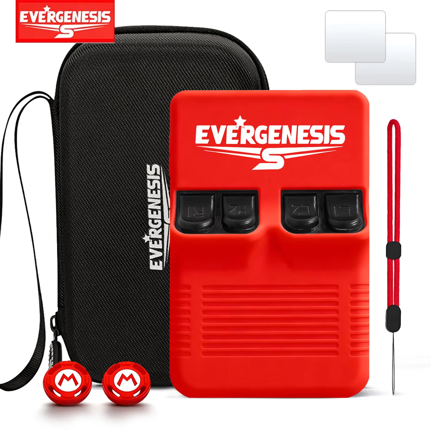 Gaming Console For Phone - R36S保護ケースセット（R36S携帯ゲーム機用シリコンカバー、EVAキャリングバッグ、スクリーンプロテクター、サムグリップ、アクセサリー）