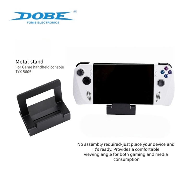 Gaming Console Rog Ally - 携帯型ゲーム機用金属製デスクトップスタンド – Switch OLED/ROG Ally/Steam Deckに対応する汎用ホルダー、滑り止めゴム製ベース、ブラック