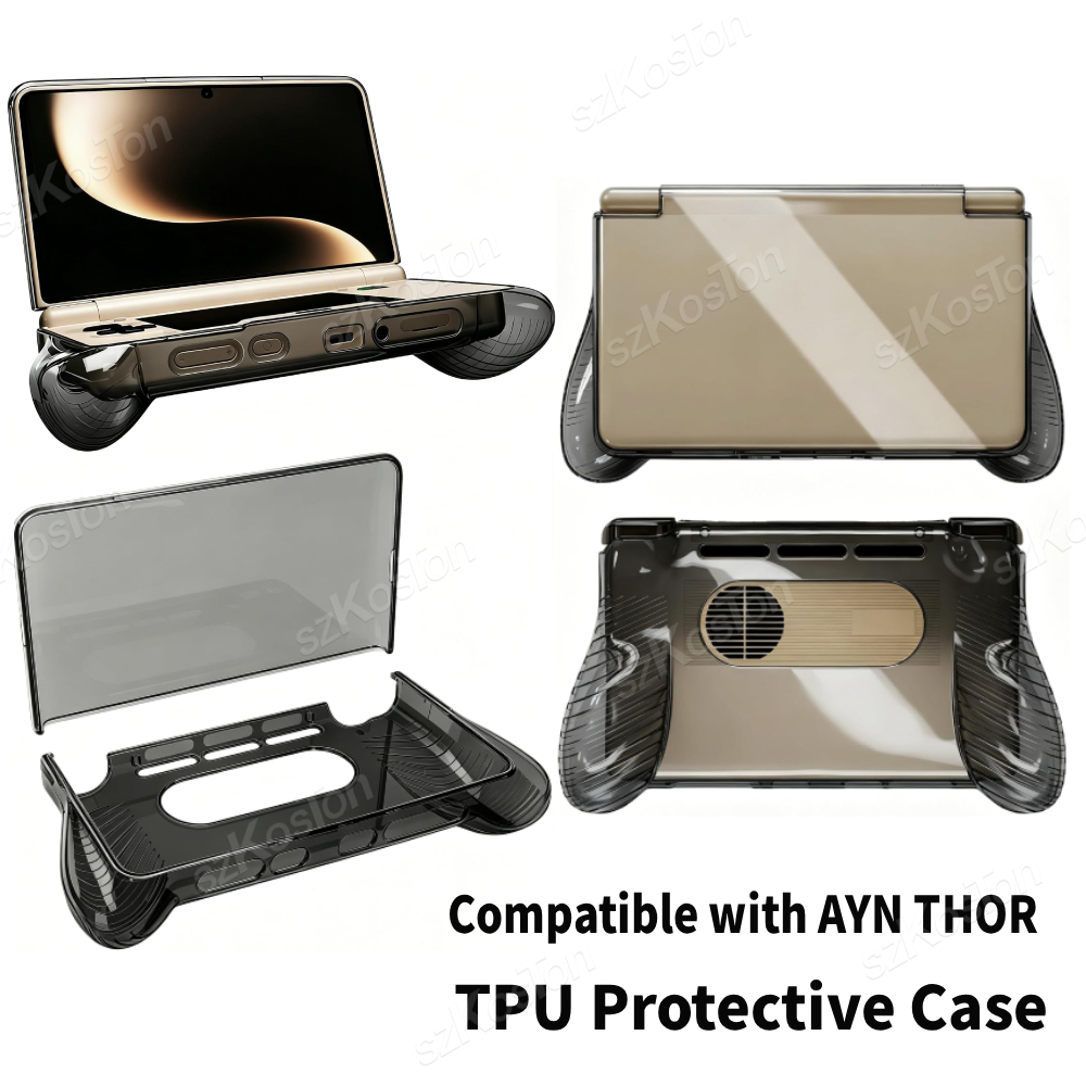 Gaming Console Latest - TPU 保護ケース AYN Thor ハンドヘルドコンソール用耐衝撃ソフトカバーグリップ付き傷防止ゲームコンソールシェル AYN