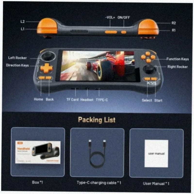 KINHANK K59 ハンドヘルドゲーム機 Android - Gaming Console Under 5000 のレビューと価格