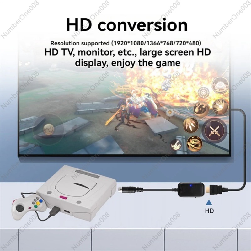 セガサターンゲームコンソール用HDMIコンバーターケーブルH - Gaming Console Tv のレビューと価格