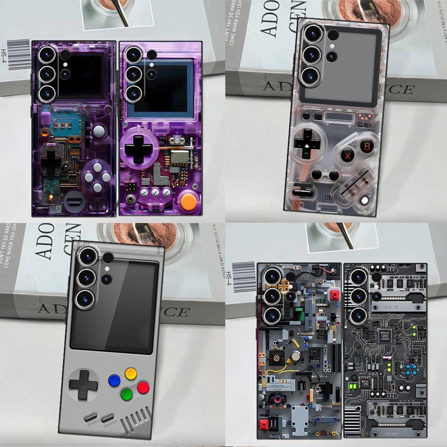 パープルゲーミングコンソール風スマホケース サムスン Gal - Gaming Console For Phone のレビューと価格