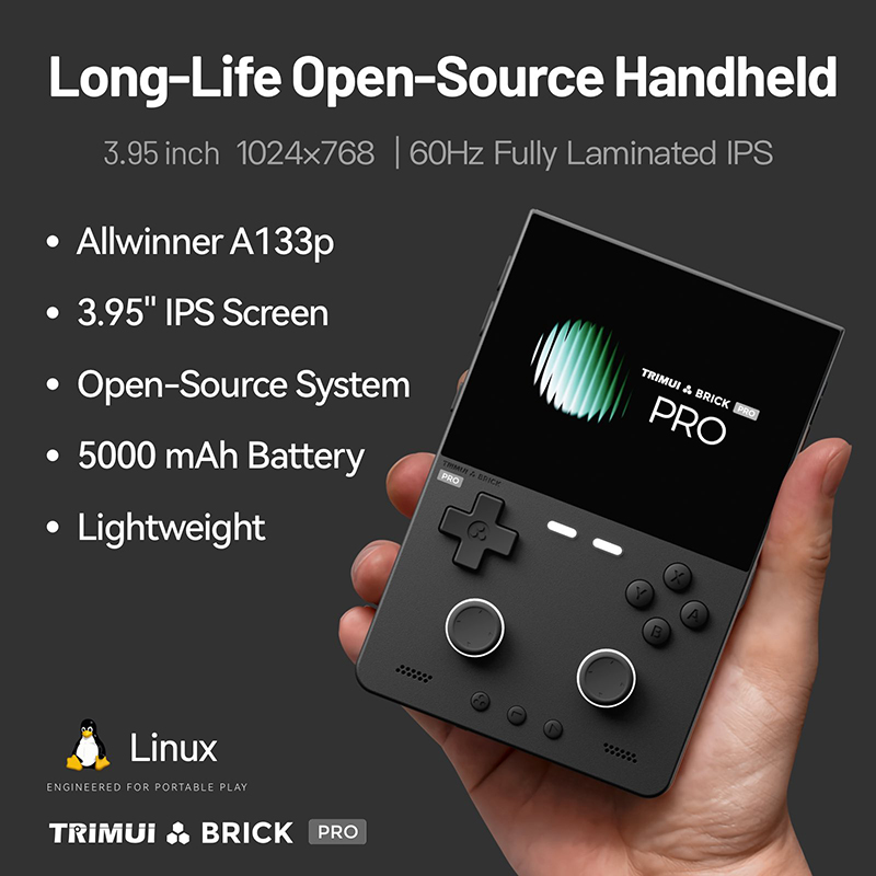 NEW TRIMUI BRICK PRO 3.95インチIP - Gaming Console Under 5000 のレビューと価格