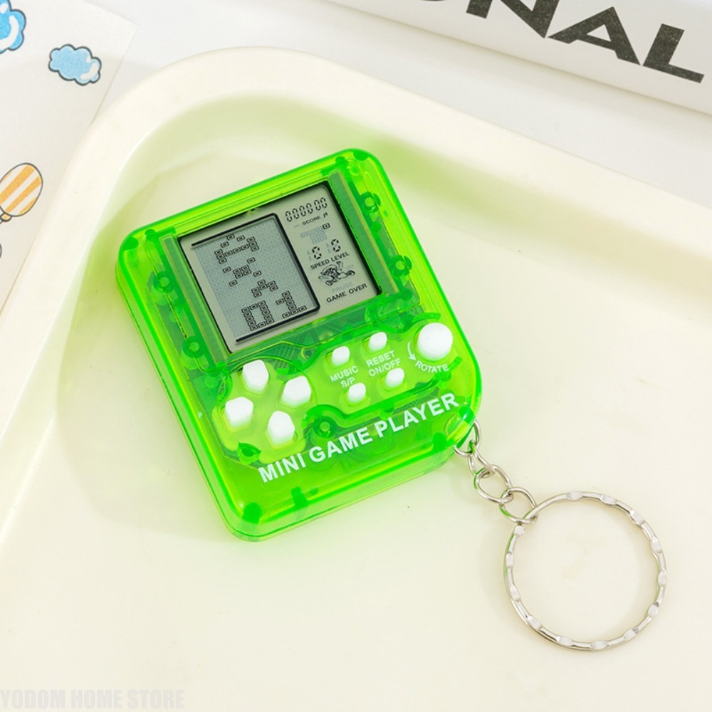 クラシックな懐かしいテトリス携帯ゲーム機キーホルダーチャーム - Gaming Console Keychain のレビューと価格