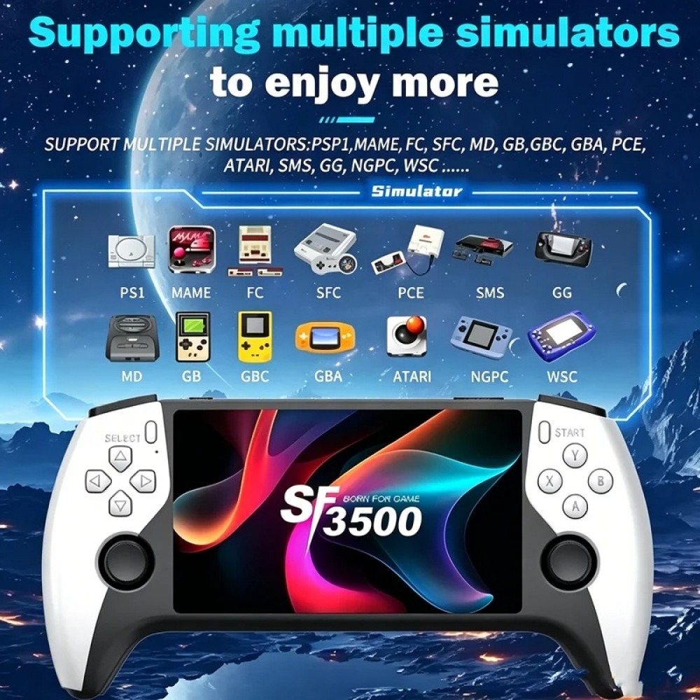 SF3500 5 インチハンドヘルドゲームコンソール PS1 - Gaming Console Buttons のレビューと価格